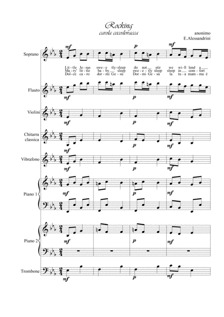 Rocking For Voice And School Orchestra Sheet Music