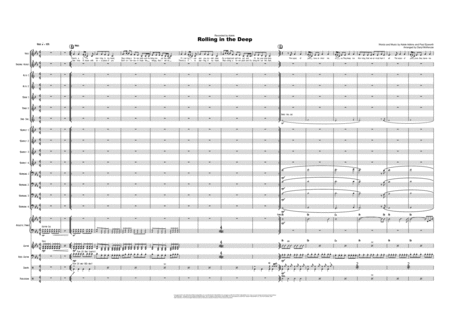 Free Sheet Music Rolling In The Deep Female Vocal With Big Band