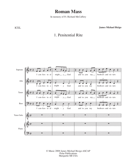 Free Sheet Music Roman Mass