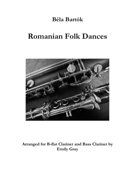 Romanian Folk Dances Clarinet And Bass Clarinet Sheet Music