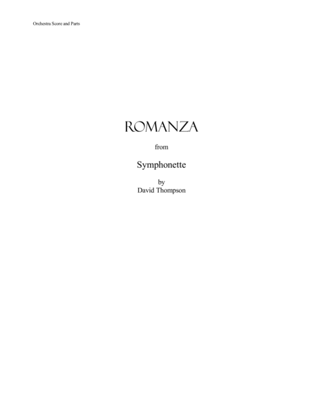 Romanza From Symphonette Sheet Music