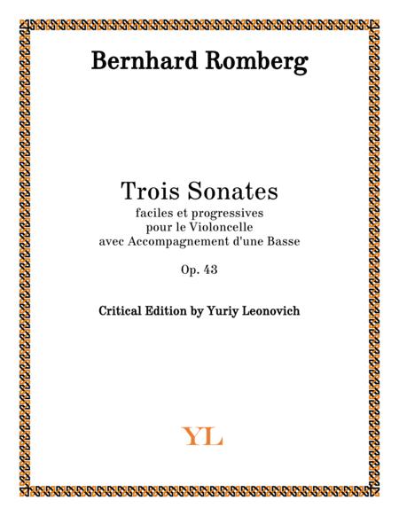 Free Sheet Music Romberg 3 Sonatas Op 43 For 2 Cellos Urtext Edition