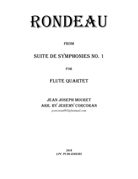 Rondeau For Flute Quartet Sheet Music