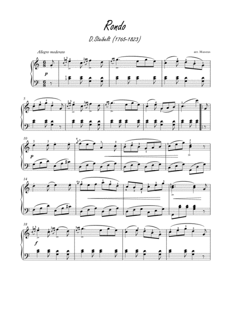 Free Sheet Music Rondo By Steibelt For Easy Piano