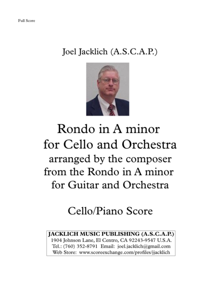 Free Sheet Music Rondo In A Minor For Cello And Orchestra Cello And Piano Reduction