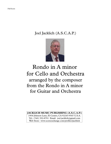 Rondo In A Minor For Cello And Orchestra Sheet Music