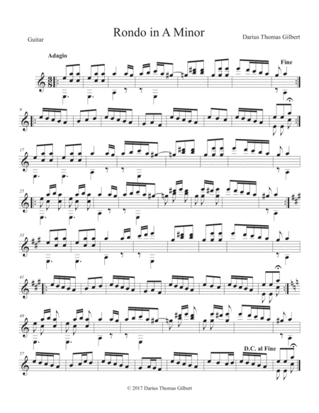 Free Sheet Music Rondo In A Minor