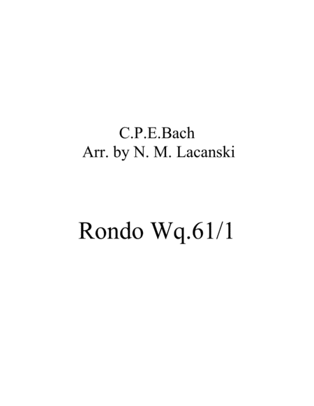 Rondo Wq 61 1 Sheet Music