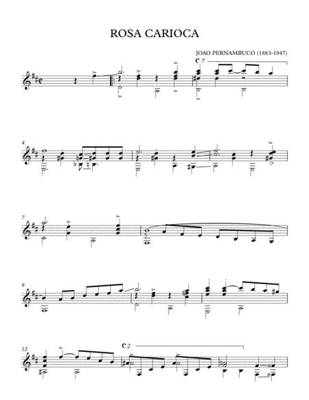 Free Sheet Music Rosa Carioca