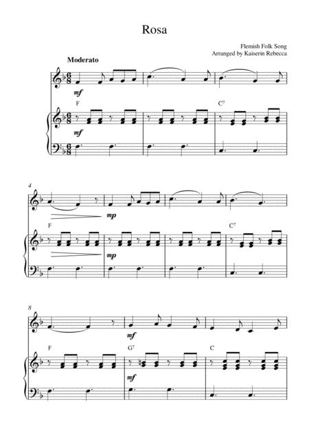 Rosa Oboe Solo And Piano Accompaniment Sheet Music