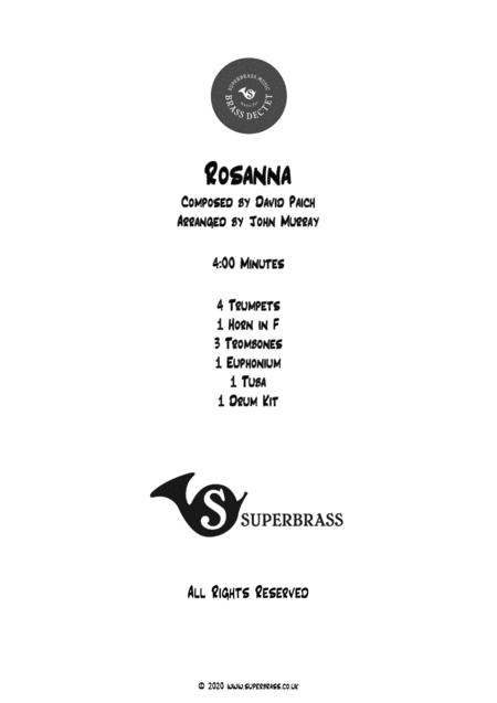 Rosanna Sheet Music