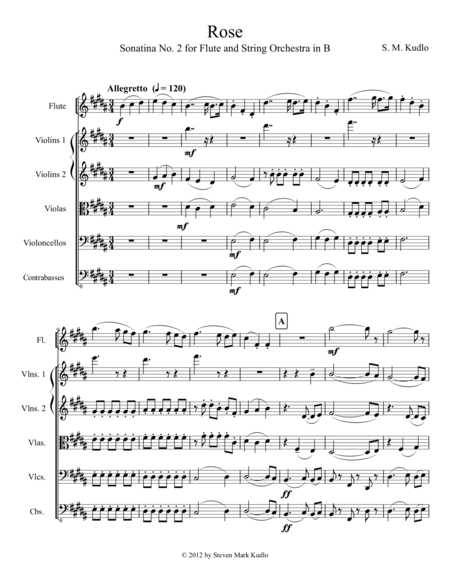 Free Sheet Music Rose