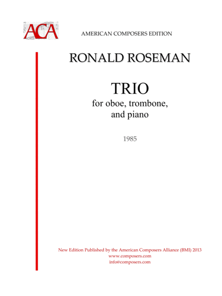 Free Sheet Music Roseman Trio 1985
