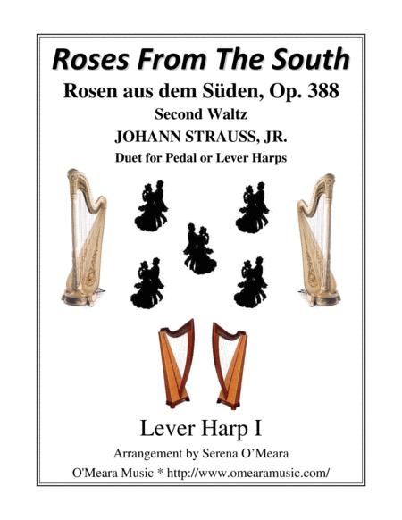 Free Sheet Music Roses From The South Op 388 Second Waltz Lever Harp I