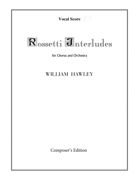 Rossetti Interludes Vocal Score Sheet Music