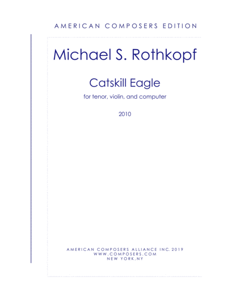 Rothkopf Catskill Eagle Sheet Music