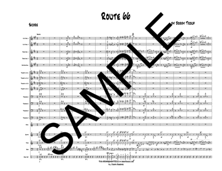 Free Sheet Music Route 66 For Big Band Vocalist C Major