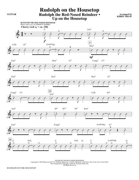 Free Sheet Music Rudolph On The Housetop Guitar