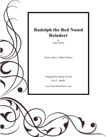 Free Sheet Music Rudolph The Red Nosed Reindeer Jazzy String Trio