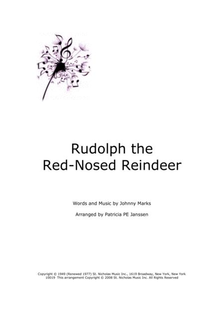 Free Sheet Music Rudolph The Red Nosed Reindeer Sa Piano