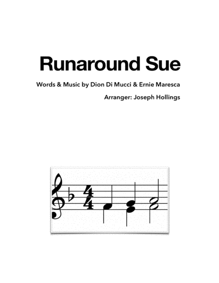 Runaround Sue Sheet Music