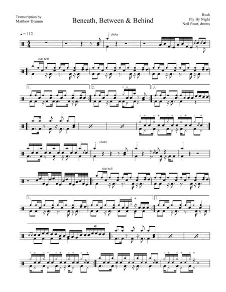 Free Sheet Music Rush Beneath Between And Behind