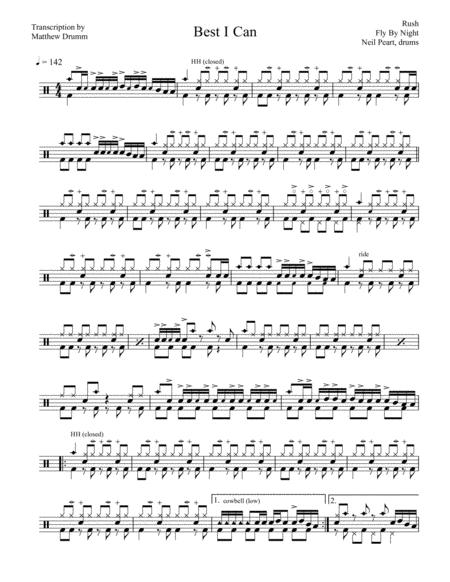 Free Sheet Music Rush Best I Can