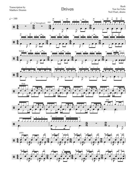 Rush Driven Sheet Music