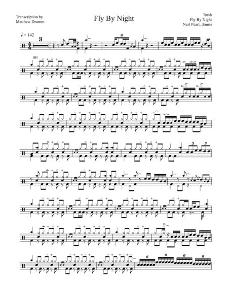 Rush Fly By Night Sheet Music