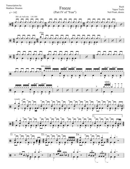 Free Sheet Music Rush Freeze