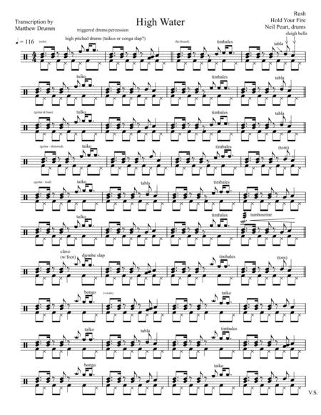 Free Sheet Music Rush High Water