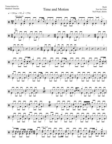 Rush Time And Motion Sheet Music