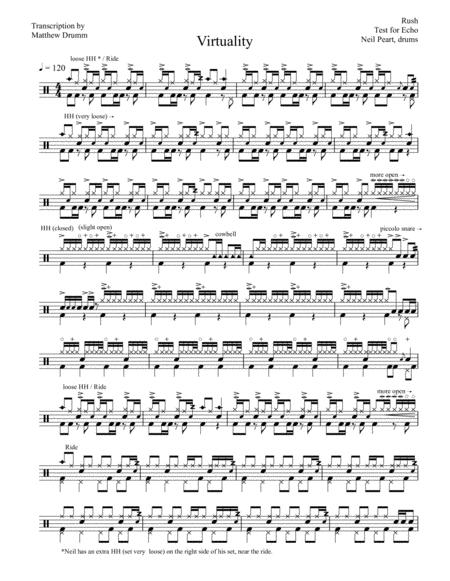 Free Sheet Music Rush Virtuality