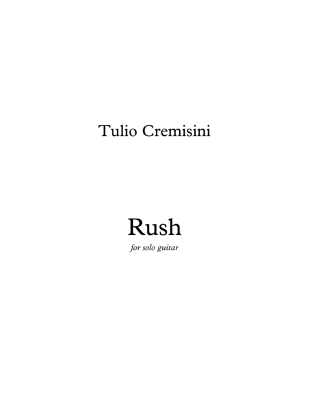 Rush Sheet Music