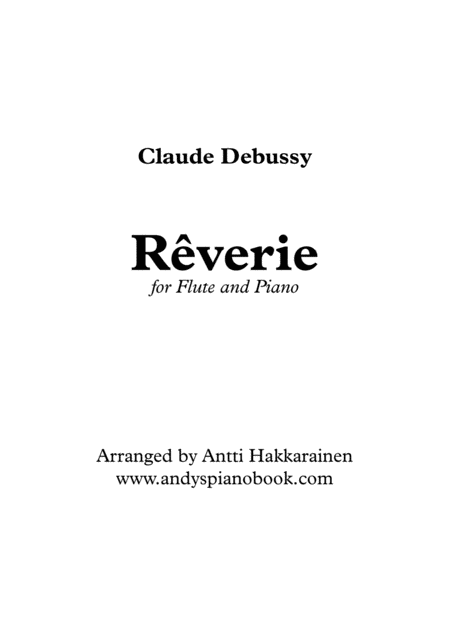 Free Sheet Music Rverie Flute Piano