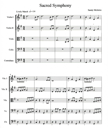 Sacred Symphony Third Movement Lively March Sheet Music