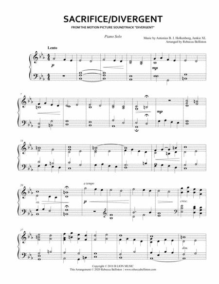 Sacrifice Divergent Piano Solo Sheet Music