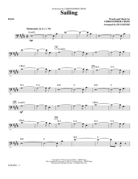 Sailing Arr Ed Lojeski Bass Sheet Music