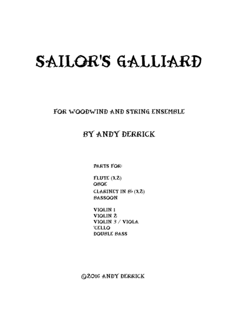 Free Sheet Music Sailors Galliard