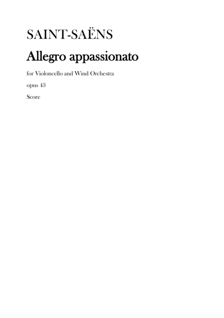 Free Sheet Music Saint Saens Allegro Appassionato Op 43