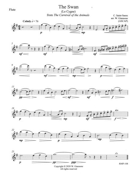 Free Sheet Music Saint Saens Swan The