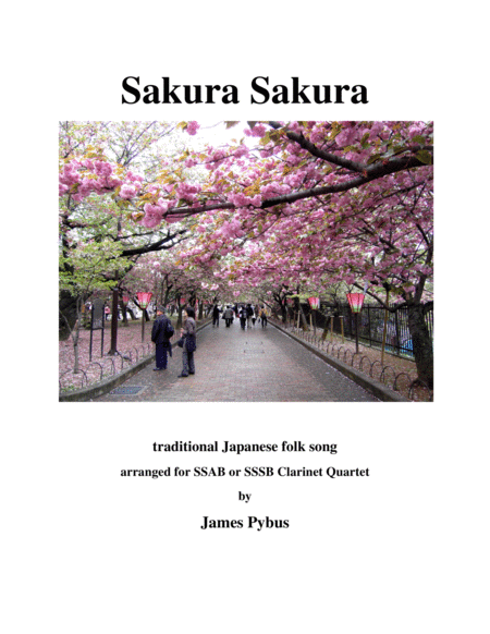 Free Sheet Music Sakura Sakura Clarinet Quartet Version