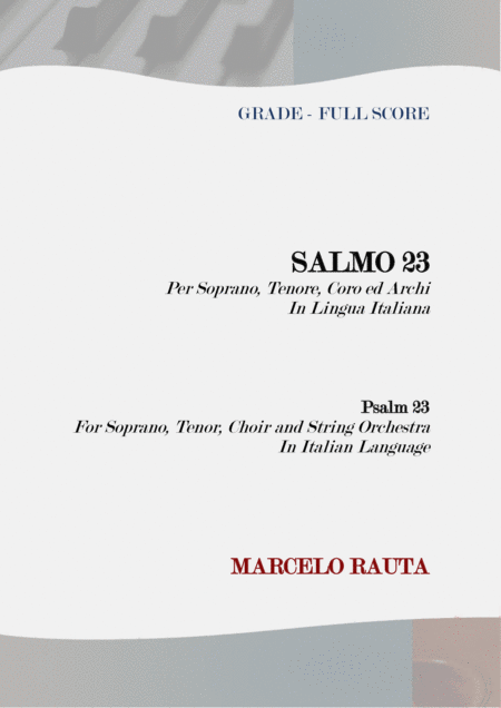 Salmo 23 Para Solos Coro E Orquestra Grade Psalm 23 Full Score Sheet Music