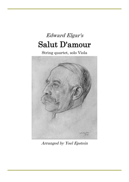 Free Sheet Music Salut D Amour By Elgar Arranged For String Quartet Viola Solo