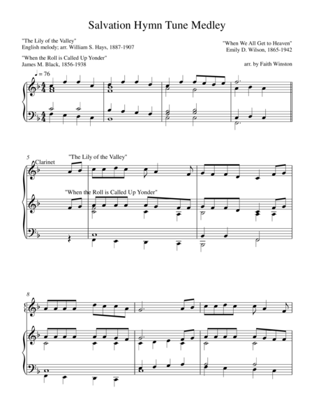 Salvation Hymn Tune Medley Sheet Music