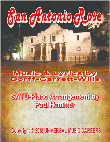 San Antonio Rose Satb Paino Sheet Music