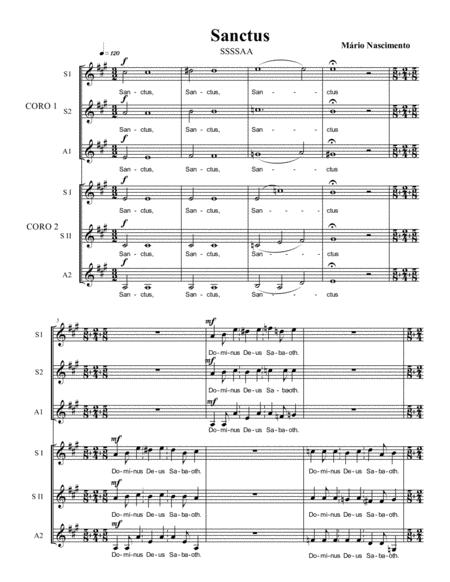 Sanctus Ssssaa Sheet Music