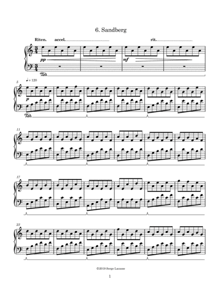 Free Sheet Music Sandberg