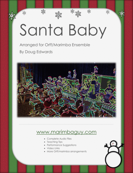 Free Sheet Music Santa Baby As Sung By Eartha Kitt