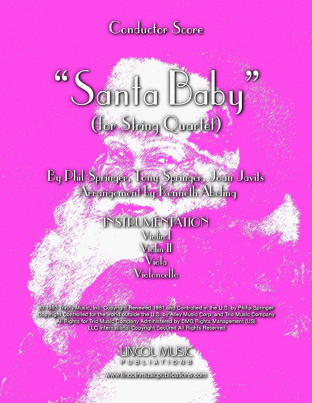 Santa Baby For String Quartet Sheet Music